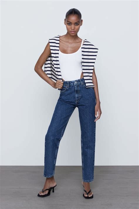 zara mom jeans|high waist jeans mom.